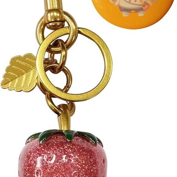 Cherry Bag Charm Keychain, Cute Cherry Charms for Purses and Bags, Keychains Acc - Picture 1 of 6
